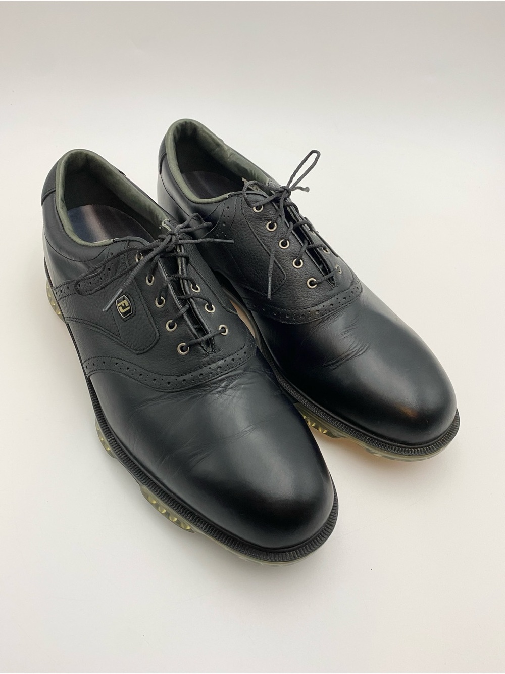 FootJoy FJ DryJoys Tour Opti Flex2 Golf Shoes Black Leather Mens Size 15M